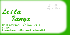 leila kanya business card